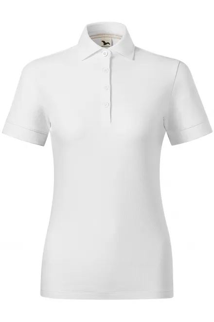 Sieviešu polo krekls no organiskās kokvilnas - balta, 2XL