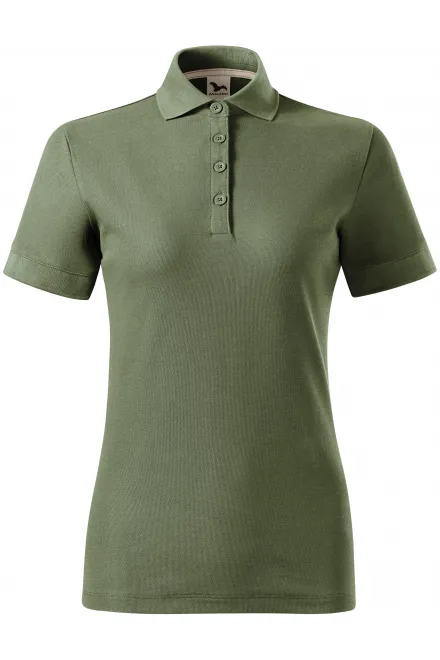 Sieviešu polo krekls no organiskās kokvilnas - khaki, 2XL
