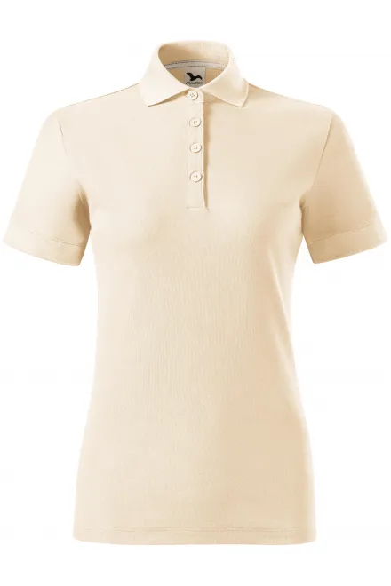 Sieviešu polo krekls no organiskās kokvilnas - mandeļu, 2XL