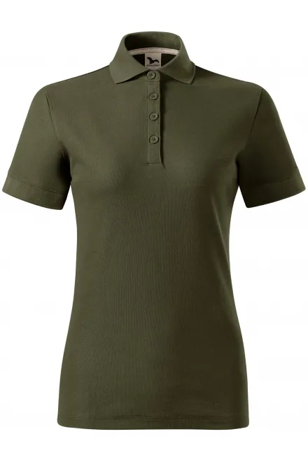Sieviešu polo krekls no organiskās kokvilnas - military, 2XL