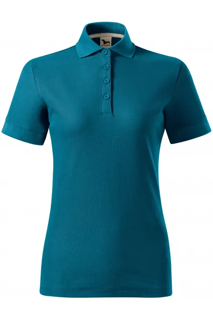 Sieviešu polo krekls no organiskās kokvilnas - petrol blue, 2XL