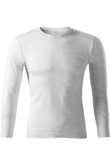 Viegls T-krekls ar garām piedurknēm - gaiši pelēks marmors, XS