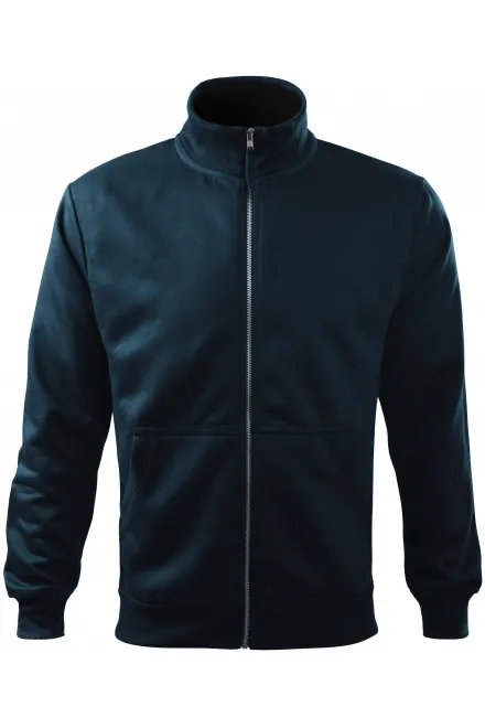 Vienkāršs vīriešu sporta krekls bez kapuces - tumši zils, M