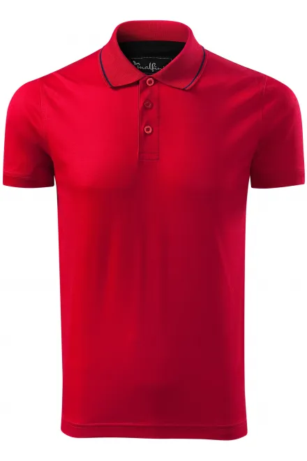 Vīriešu elegants merserizēts polo krekls - formula red, L