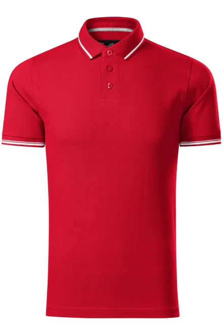 Vīriešu kontrastējošs polo krekls - formula red, S