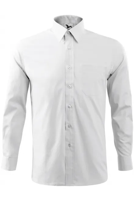 Vīriešu krekls ar garām piedurknēm - balta, 3XL