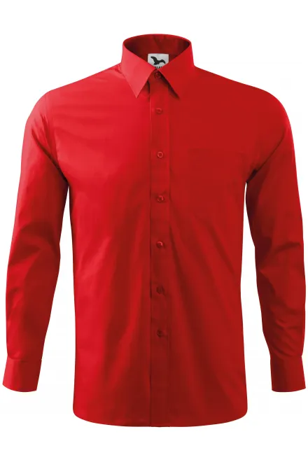 Vīriešu krekls ar garām piedurknēm - sarkans, 3XL